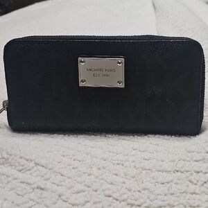 Michael Kors Black Zip-Around Wallet